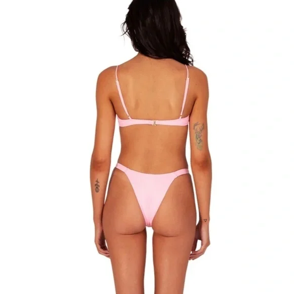 melissa simone Elastic Rise bottom Baby Pink bikini bottom